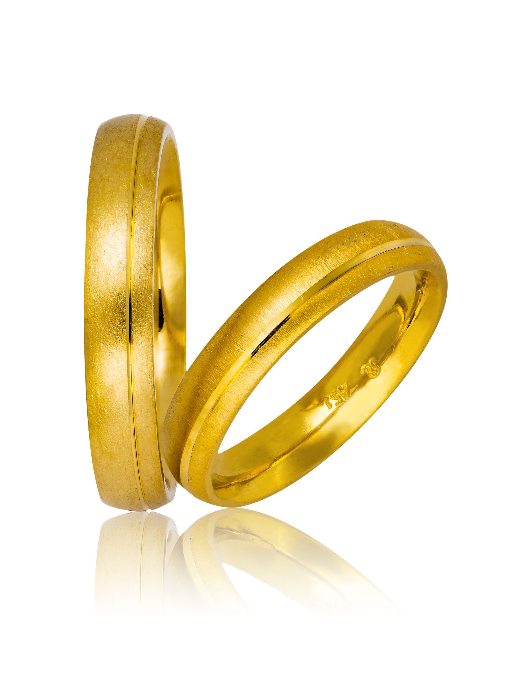Golden wedding rings 4mm (code 703)